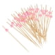 thumbnail image 1 of Palillos de cóctel de bambú con perlas rosas, 100 piezas, 1 of 7