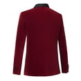 thumbnail image 2 of Beauty-Emily Men's Single-breasted Shawl Collar Velor Suit Jacket with Pocket Design for Casual Party Occasions Blazer Masculino Men Dress Coat, 2 of 7