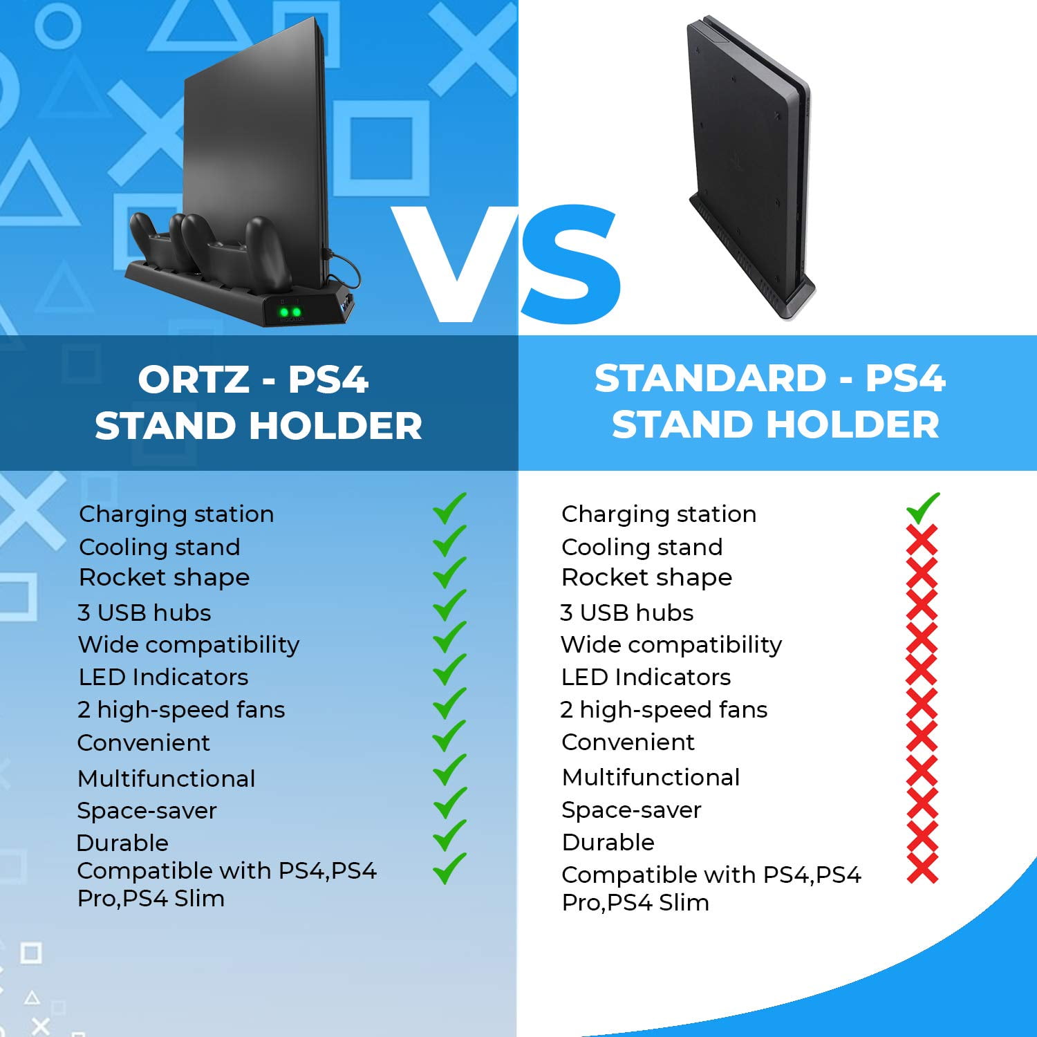 ortz ps4 vertical stand