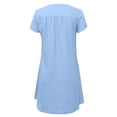 thumbnail image 4 of Sexy Vestidos Cortos de Verano para las Mujeres 2025 Moda Suelta de Ocio Vestido de Manga Corta con Cuello en V, Vestido Casual de Rodilla, 4 of 6