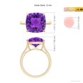 thumbnail image 4 of ANGARA Natural Claw-Set Cushion 5.5 ct Amethyst Solitaire Cocktail Ring in 14K Yellow Gold for Women (Size-12mm) | February Birthstone, Anniversary, Jewelry Gift for Women | Natural Amethyst Ring, 4 of 9