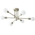 thumbnail image 5 of Deyidn Nickel 6-Light Sputnik Chandelier - 25 Inch Mid Century Modern Flush Mount Ceiling Light Fixture for Dining Room Kitchen Bedroom, 5 of 12