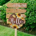 thumbnail image 6 of Sunflower Welcome Sign Front Door, Farmhouse Porch Sunflower Wreath, round Wooden Hanging Sign for Home Decor, 6 of 9
