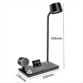 thumbnail image 3 of Lámpara de Escritorio Multifuncional con Carga Inalámbrica para Teléfono, Bluetooth, Sonido Ambiental, Luz , Reloj, Lámpara de Escritorio de Lectura, Color ., 3 of 5