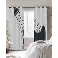 thumbnail image 3 of Cats Showering Blackout Curtains 63 Inches Long, Modern Abstract Art Funny Animals Thermal Insulated Black Out Curtains, Darkening Window Curtain Drapes for Bedroom Living Room 42"x63" 2 Panels, 3 of 9