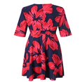 thumbnail image 4 of Femmes Vintage A-Line Robe Tunique Longue Sans Manches Robe Florale, 4 of 6