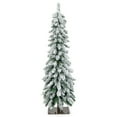 thumbnail image 2 of Topcobe 4 Feet Pre-Lit Artificial Christmas Tree Snow-Flocked Slim Pencil Xmas Decor, Decor for Christmas Party, 2 of 9