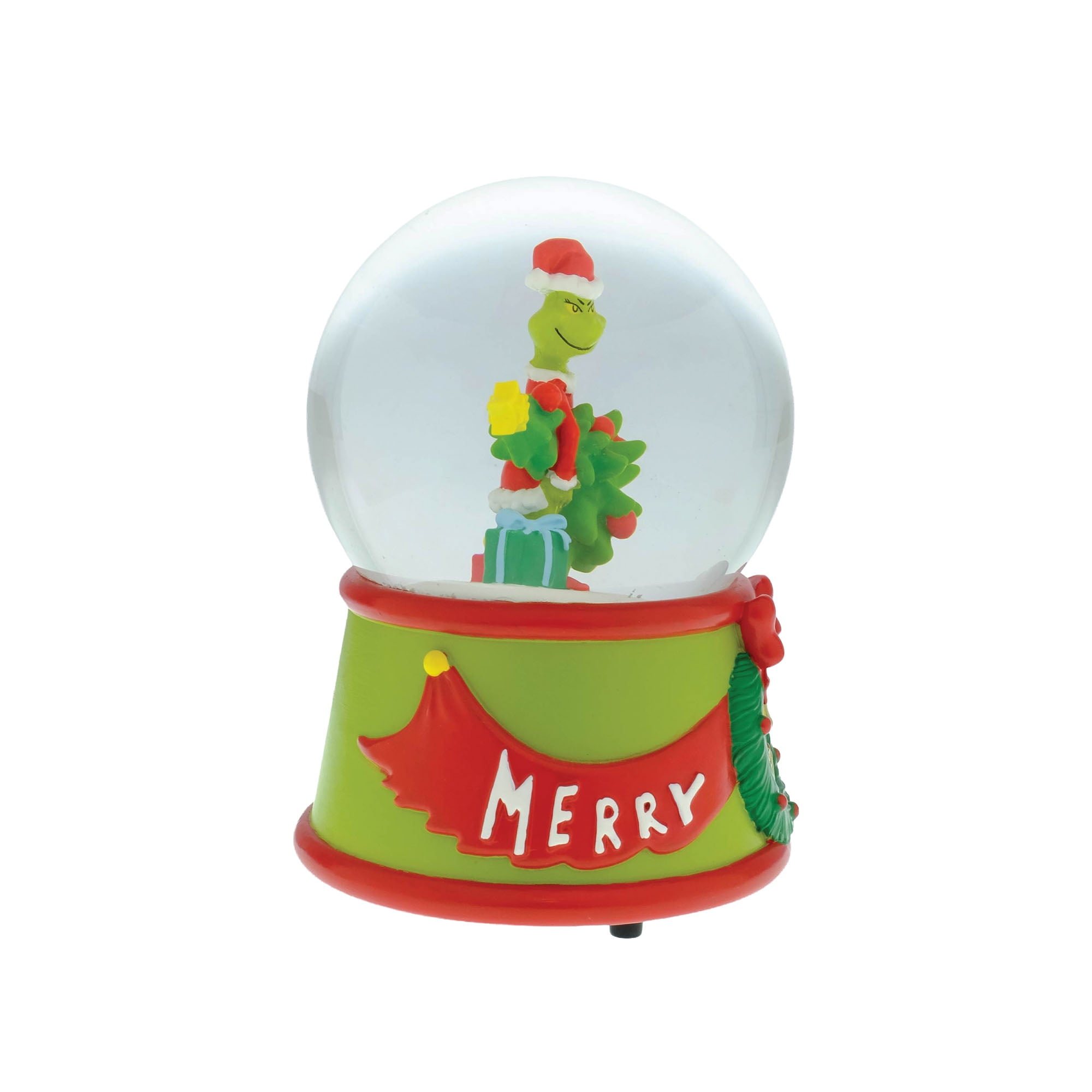Grinch 100mm Christmas Snow Globe – Merry Grinchmas Holiday Tree Design