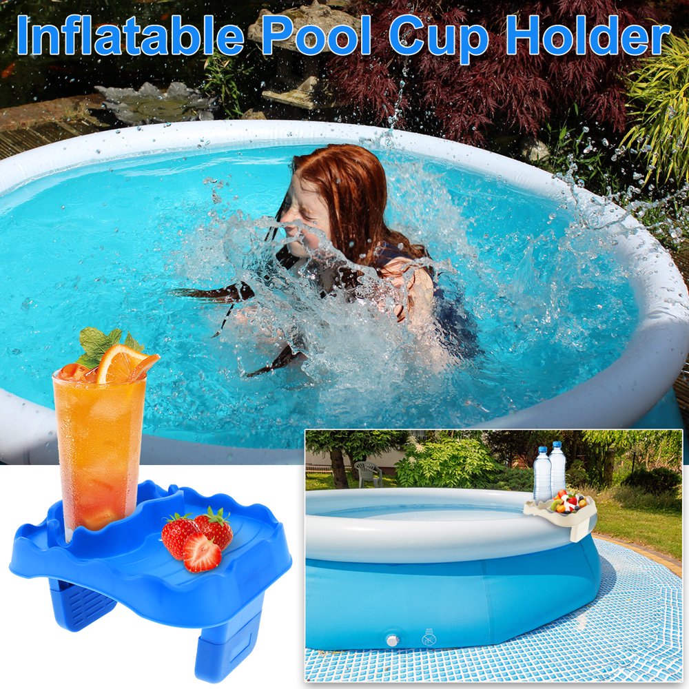 Porte-tasse Pour Bain à Remous Et Spa - Plateau Réglable 27x27 Cm En ABS - Avec 2 Porte-gobelets Et Support Téléphone