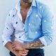 thumbnail image 5 of Camisa Casual de Solapa Con Costuras de Lunares A La Moda Para Hombre Odeerbi ODB-6, 5 of 9