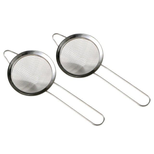 Colador de cóctel de malla fina Soledad 2x acero inoxidable con Mango 85 mm