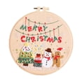thumbnail image 1 of Kit de bordado navideño, punto de cruz, regalo de Navidad para adultos Muñeco de nieve y arbol, 1 of 9