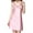 Pink, variant on Sngxgn Women's Pleated Front Loose Fit Short Sleeve Nightgowns House Dress with Hand Pockets(Purple,XL)