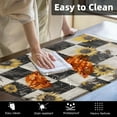 thumbnail image 4 of Sunflower Wooden Anti-Fatigue Kitchen Rug Set of 2 Bee Black Farmhouse Vintage Cushioned Kitchen Floor Standing Mat Waterproof Non-Slip Kitchen Mat and Rugs PVC Ergonomic Comfort Foam Rug, 4 of 6