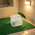thumbnail image 6 of Automatic Circulating Water Bird Shower Bath Box with Filter Screen, Transparent Observation Window, Shallow Safe Tub for Small Birds and Parrots, Green and White, 6 of 6