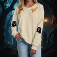 thumbnail image 2 of Godom Halloween Womens Oversized Sweatshirts Ghost Graphic Crewneck Pullover Long Sleeve Hoodies Tops Fall Fashion Outfits 2025 Clothes, 2 of 5
