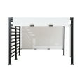 thumbnail image 5 of Sunjoy 10 ft. x 12 ft. Modern Metal Pergola with White Adjustable Garden Shade, 5 of 12