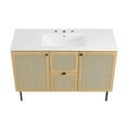 thumbnail image 6 of Modway Chaucer 48" Single Sink Wood & Metal Bathroom Vanity in Oak and White, 6 of 17