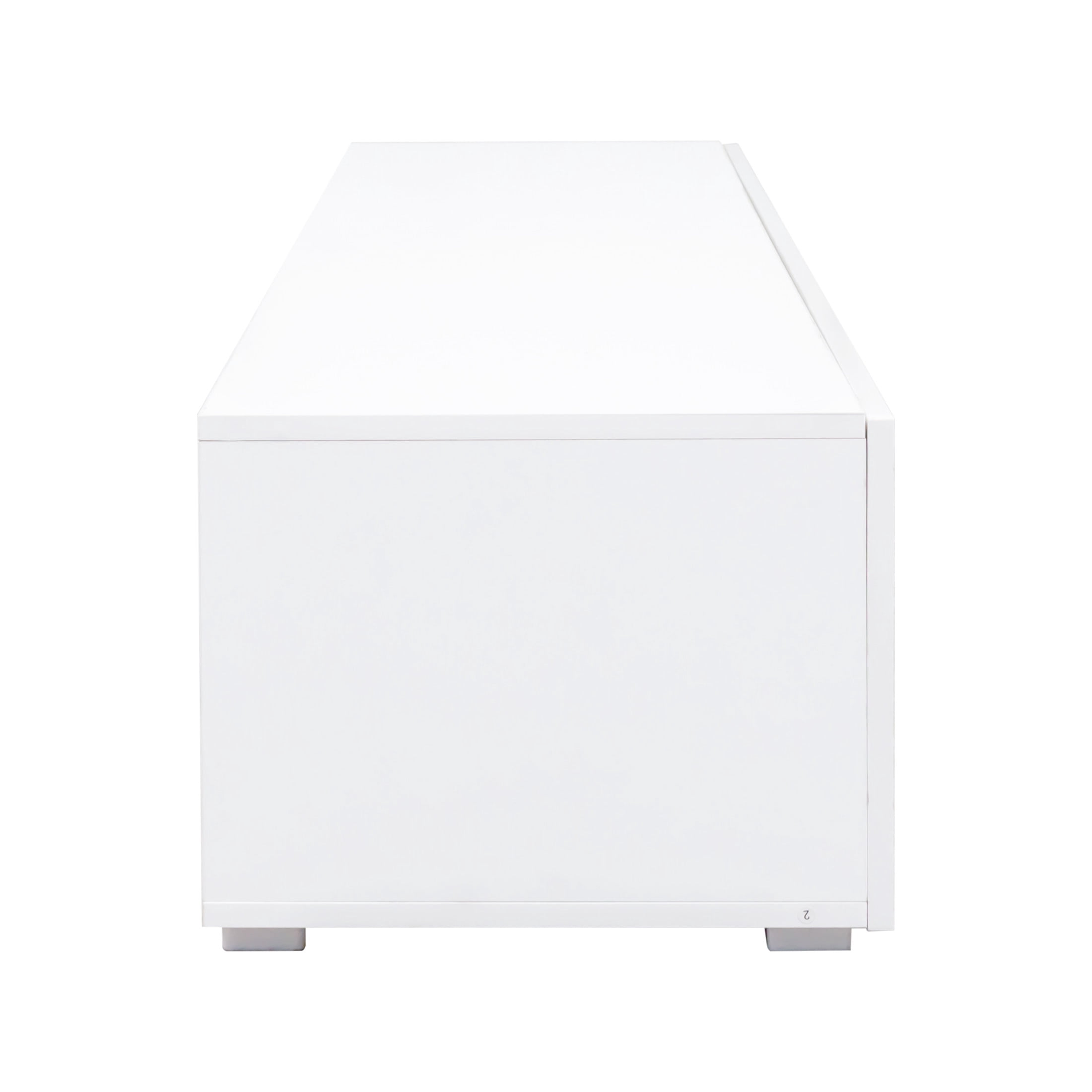 Noble House Tamara 63" Floating Entertainment Center, Wooden Wall-Mounted Media Console, Drop-Down Cabinets, White