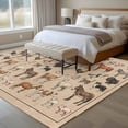 thumbnail image 4 of 5x8 Area Rugs for Living Room, Farmhouse Non Slip Area Rugs for Kitchen Bedroom Entryway, Vintage Country Farm Animals Brown Washable Carpet Runner Rug Floor Mats for Bedroom Home Decor, 4 of 8