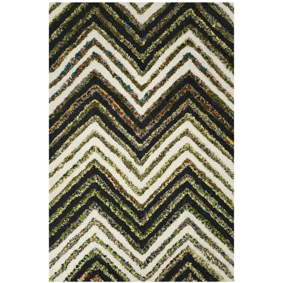 SAFAVIEH Nantucket Warner Striped Area Rug, Ivory/Black, 2' x 3'