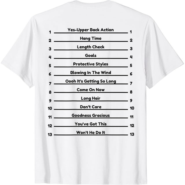 Suivez Vos Longs Cheveux Naturels - T-Shirt à Imprimé au Dos - comme sur l'Image - TG