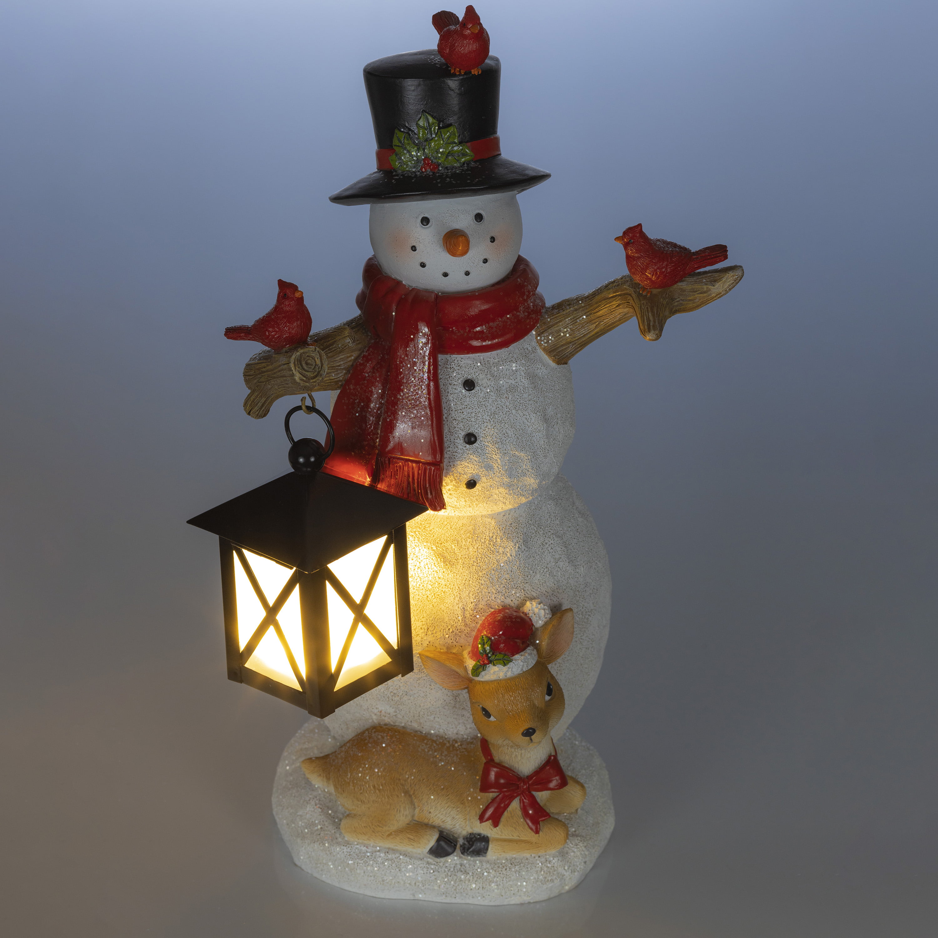 VP Home Christmas Snowman and Friends with LED Lantern