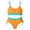 Orange, variant on Teen Girls Two-Piece Bikini Swimsuit Set Size:13-14 Years