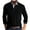 Black, variant on Father's Day Men's Casual Henley Shirts Long Sleeve Button Up Plain Shirts with Chest Pocket