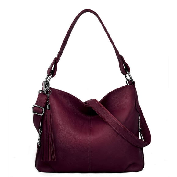Bolso de hombro YALUXE Bolso hobo de piel auténtica para mujer