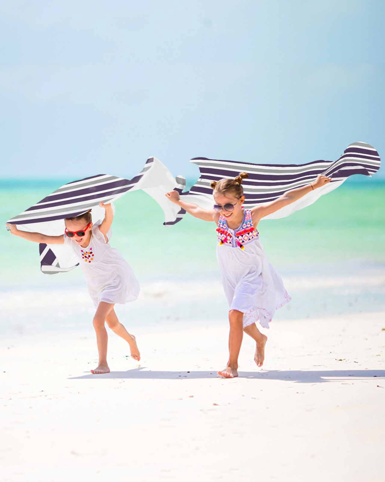 Purple Grey Striped Beach Towels Oversized Super Absorbent, Modern White Abstract Art Aesthetics Lightweight Bath Towel Quick Dry Sets For Bathroom/Pool/Rv Camping/Beach Play/Gym Room/Picnic 30"x60"