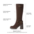 thumbnail image 2 of DREAM PAIRS Women's Platform Knee High Boots, Chunky Block Heel Boots with Square Toe, Side Zipper and Buckle Details, 2 of 8