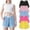 Multicolor8, variant on Posijego 5 Pack Toddler Girls Shorts Cotton Casual Running Shorts Elastic Waist Drawstring Athletic Shorts