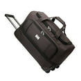 thumbnail image 3 of Bolsa de lona con ruedas, resistente al agua, de tela Oxford, ideal para viajes, para deportes y para pasar la noche. Marrón oscuro S, 3 of 9