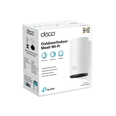 TP-Link - Deco X50 Outdoor AX3000 Dual-Band Mesh Wi-Fi- 6 Router - White