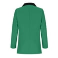thumbnail image 6 of Moxiu Blazers for Women Open Front Business Work Office Long Sleeve Light Jackets for Women Casual Button Suit Jackets Blazer 2025 Green,XXXL, 6 of 8