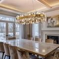 thumbnail image 5 of HOOMEDELIER 35" Modern 16-Light Oval K9 Crystal Chandelier - Gold Dimmable Pendant Light for Dining Room, Living Room & Kitchen Island, 5 of 10