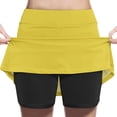 thumbnail image 2 of Antinious Girls Solid High Waist Loose A-Line Sport Classic Underneath Skirts with Shorts, 2 of 5