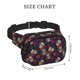 thumbnail image 4 of Disketp Roses Skulls Riñonera de Doble Capa, Bolsa de Cintura Ajustable para Viajes, Correr y Senderismo, Riñonera Ligera para Hombre y Mujer, 4 of 9
