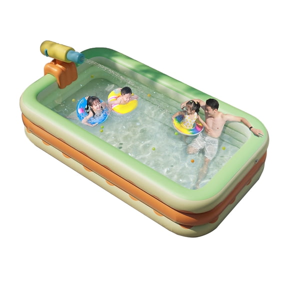 Piscine Pataugeoire Soufflante, Piscine Gonflable 3 Soufflages Piscine Gonflable Piscine Gonflable Qualité Inégalée
