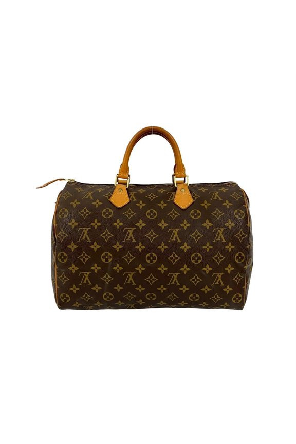Pre-Owned LOUIS VUITTON Speedy 35 Monogram Leather Handbag/Mini Boston Bag Brown 23361 (Good)