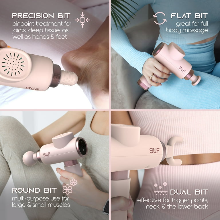 SLF Percussion Muscle Massager  Rechargeable Massage Gun with Multiple  Attachments for Neck and Back Relief