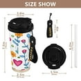thumbnail image 2 of 500ml Double-Wall Vacuum Insulated Tumblers Stainless Steel Coffee Tumbler with Ceramic Coating Colorful Hearts and Flower, 2 of 8