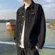 thumbnail image 3 of Abrigo vaquero para hombre, chaqueta vaquera negra de otoño, chaqueta vaquera de una pieza para hombre, ropa masculina de marca de bajo coste al precio más bajo, holgada, lavada, a la moda, 3 of 5