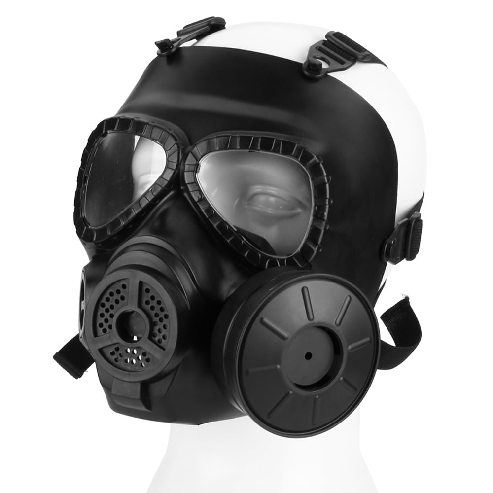 Tactical Airsoft Mask with Fan Full Face Protection Skull Safety Guard in Black for Outdoor Activity Paintball Wargame... by