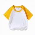 thumbnail image 4 of NIEWTR Boys T Shirts Short Sleeve Tees Cotton Crewneck Soft Basic Summer Top Solid Toddler Kids Tee Shirt（Yellow,9-10 Years), 4 of 8