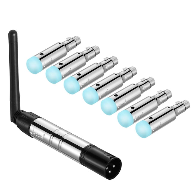 Controlador DMX inalámbrico Donner Dfi 2.4G 7 receptores con batería