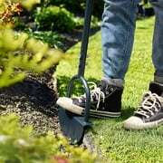 Colwelt Saw-Tooth Manual Edger,Half Moon Lawn Edger with T-Grip (38in)