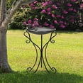 thumbnail image 2 of Alpine ORS684 Metal Birdbath with Birds and Leaves, 24 Inch Tall, 2 of 11