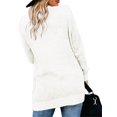 thumbnail image 3 of Womens Long Sleeve Casual Lightweight Loose Open Front Cardigan Knit Sweaters Coat with Pockets, 3 of 4